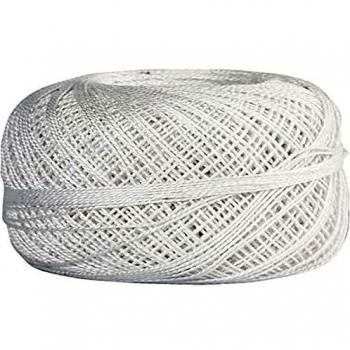 Hilo de Algodón Mercerizado Blanco, 20 gr, 1 Bola