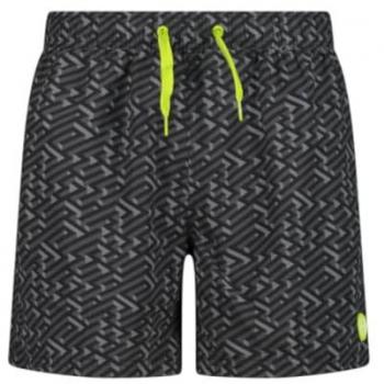 Pantalón corto CMP Microfiber negro verde neón - S, bañador corto 34r9077