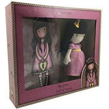 CYP Brands - Set Muñeca y Liezo Gorjuss The Secret, Perfecto para Regalo, Color Rosa, 30x20 cm