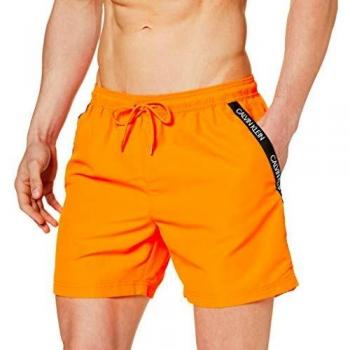 Tommy Hilfiger Medium Drawstring Bañador para Hombre, Naranja