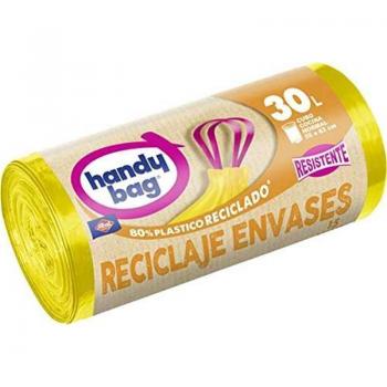 HANDY BAG BOLSA BASURA ENVASES 30LT AMARILLA