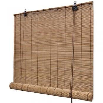 vidaXL Brown Bamboo Roller Blinds 120 x 220 cm