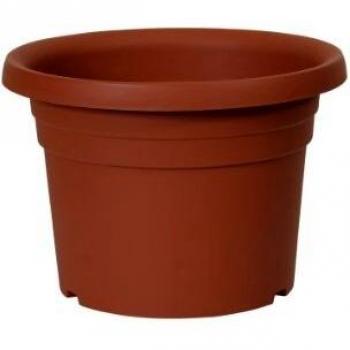 Vaso Cilíndrico Dahlia de Plástico Terracota Ø 40 cm x H. 28 cm - Capacidad 21 Litros