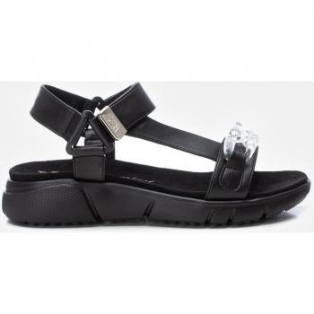 Sandalia de mujer Xti 142896 negro con cierre adherente