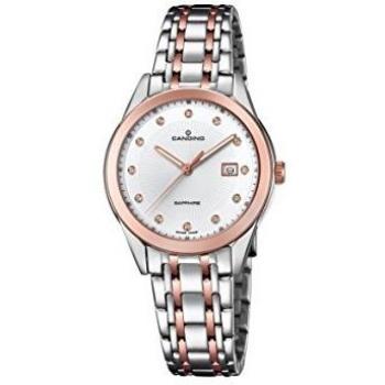 Reloj de mujer Candino C4617/3 Bicolor Swiss Made con esfera analógica y pulsera de acero inoxidable en rosado y plateado