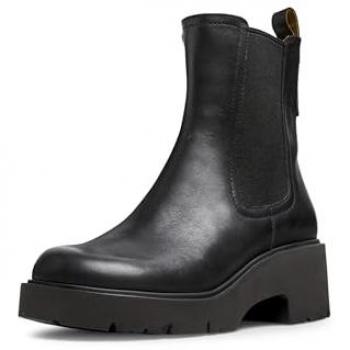 Botines de mujer Camper Milah negros de piel con elástico lateral, talla 41