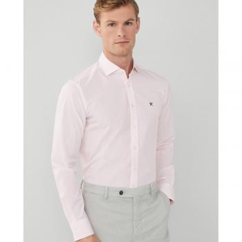 Camisa de hombre slim fit con estampado de rayas en rosa