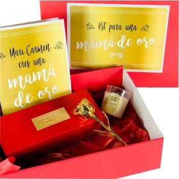 Regalo para madres personalizable: Kit mamá de oro