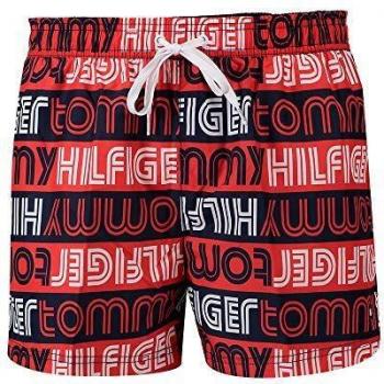 Tommy Hilfiger Short Drawstring-Print Bañador, Blanco, Small