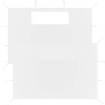 vidaXL Gazebo Sidewalls with Windows 2 pcs White