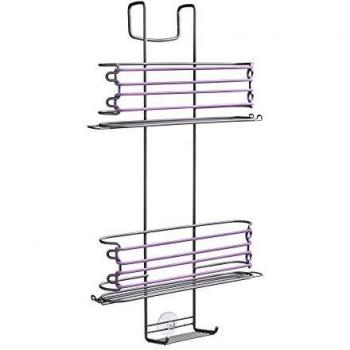 Metaltex Next - Jabonera con Elástico para Mampara, Violeta
