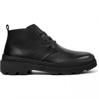 Camper Brutus Trek Black Leather Ankle Boots for Men