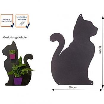 Placa de metal gato, antracita, se puede escribir de para ollas magnética como decoración pared o pared retención, KalaMitica 25038 - 102 - 103