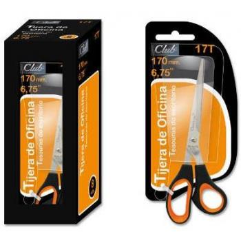 Tijeras de Oficina Office Club en Acero Inoxidable 170 mm Blister Modelo 323825