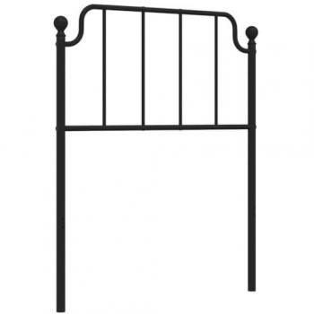 Cabecero de metal negro 80 cm, cabezal para cama, estructura de metal resistente, diseño moderno y elegante, dimensiones 80 cm de altura, acabado en color negro mate