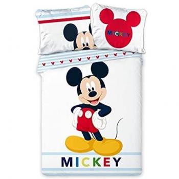 Disney nordica Mickey Cama 90cm Algodon Juegos de sábanas y Fundas de Almohada Infantiles, Multicolor, Único