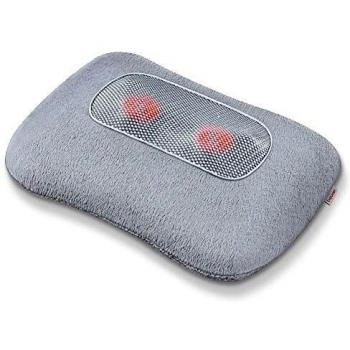 Beurer MG 145 Massage Pillow, Back Neck Massager for Relaxing Shiatsu Massage, Warming Function, Washable Cover, 4 Massage Heads, Grey