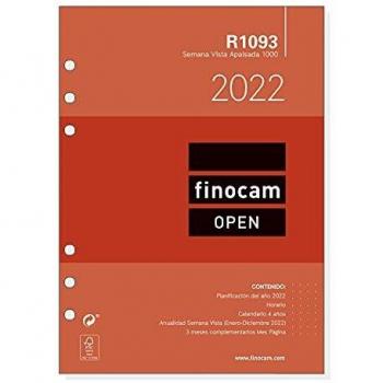 Finocam - Recambio Anual 2022 Semana Vista Apaisada, de Enero 2022 a Diciembre 2022