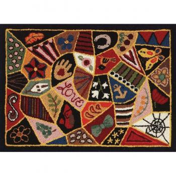 Alfombra de patrimonio colgar pantalla de 20 X 27» de la era victorienne Patches