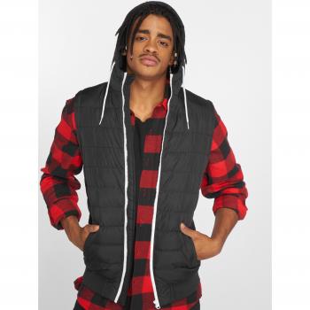 Urban Classics Men's Small Bubble Hooded Vest (Black/White)