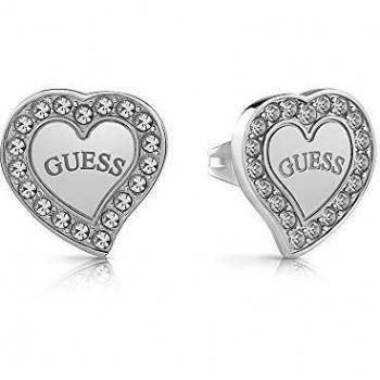 PENDIENTES CORAZON PLATEADO GUESS UBE78054