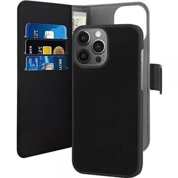 Funda Magnética 2 en 1 con Cartera Puro para iPhone 13 Pro - Negra