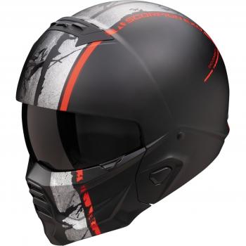 Scorpion EXO-Combat II Lord Casco Convertible - Negro Rojo (S)