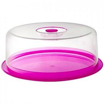 Porta Torta Redondo de Plástico Cosmoplast 34 cm con Tapa Asortida