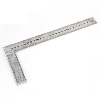 Sourcingmap a14092300ux0311 - De metal de 90 grados de ángulo métrica 30cm marcas de escala tratan regla cuadrada