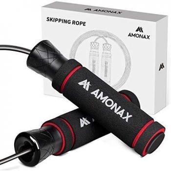 Amonax Cuerda Saltar, Comba Crossfit Hombre Mujer, Combas para Saltar para Boxeo Entrenamiento, Jump Rope Fitness Ejercicio Gimnasio en Casa, Cable Skipping Rope para Material Crossfit Crossrope