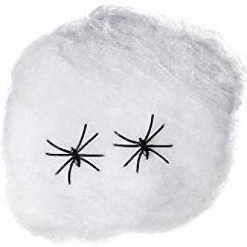 Guirca 16878 - Telaraña blanca extensible para decoración de Halloween