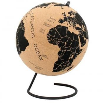 Globo Terráqueo Negro Redondo ORIGEN Home Decor - 25x18x18cm