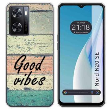 Funda de Silicona para Oneplus Nord N20 SE con Diseño de Madera 01 y Dibujos