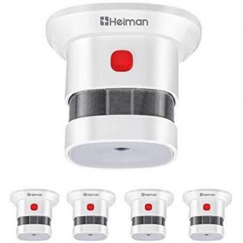 Mini Detector de Alarma de Humo HEIMAN, Batería de por Vida con batería de 10 años, Premio Reddot, Certificado CE, Detector de Incendios fotoeléctrico Independiente para el hogar