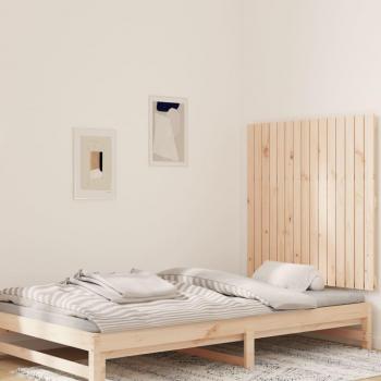 Cabecero de cama de pared de madera maciza de pino 95,5x3x90 cm Marrón