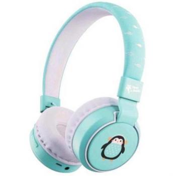 Auriculares Inalámbricos para Niños Pinguino Planet Buddies, Bluetooth, Plegables, con Micrófono y Limitador de Volumen 85dB