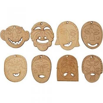 Mascarillas para colgar, tamaño 5,5-7 cm, grosor 4 mm, 24 piezas/1 paquete