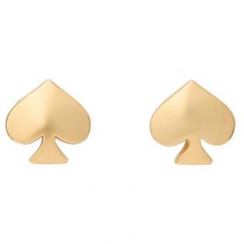 Kate Spade Gold Logo-Shaped Stud Earrings for Women - One Size