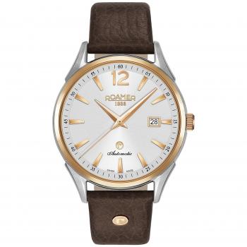 Reloj Automático Masculino Roamer Swiss Matic 550660-49-25-05 con Pulsera de Acero Inoxidable Dorado