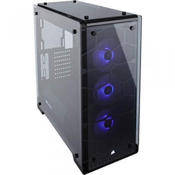 Corsair Crystal 570X RGB - Caja de PC, ATX de vidrio templado, con ventilador, iluminación RGB LED, Negro Transparente