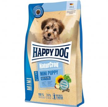 Happy Dog NaturCroq Mini Puppy con Aves - 4 kg, alimento seco para cachorros de razas pequeñas, formulado con carne de ave, equilibrado en nutrientes esenciales, fácil digestión, enriquecido con vitaminas y minerales