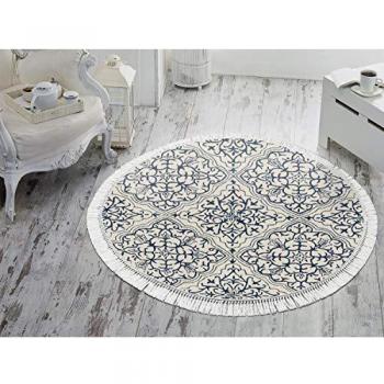 Homemania HALI-93137 - Alfombra Estampada Ruck 1 Estampada, Moderna, Multicolor en Tela, 160 x 160 cm