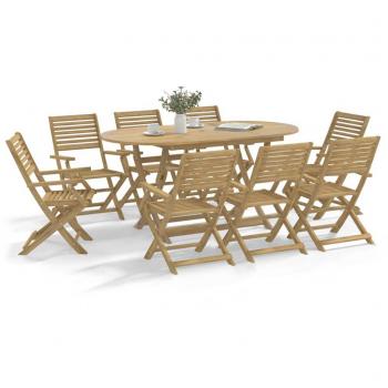 Sillas de jardín plegables 6 uds madera acacia 54,5x61,5x86,5cm Marrón