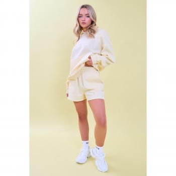 Kaiia Logo Sweat Shorts Lemon