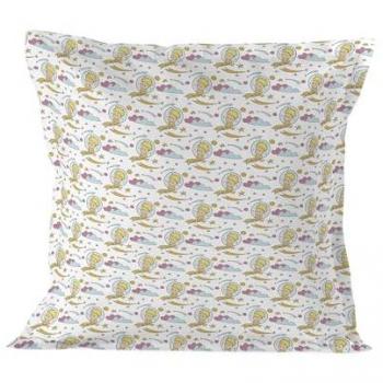 Funda de Almohada Multicolor 80x80 cm Le Petit Prince Ses Amis 100% Algodón Calidad 150