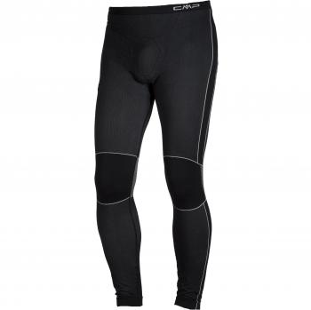 CMP Men's Seamless Long Underwear Pants - Thermal Base Layer Black S/M