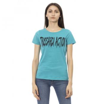 Trussardi Action Light-blue Cotton Tops & T-Shirt - XS