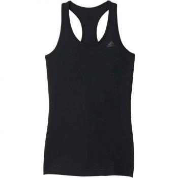 adidas Techfit Solid - Camiseta para mujer, color negro, talla M