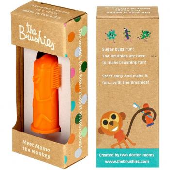 Cepillo de dientes para bebés y niños - Miembro del equipo: el mono Momo!