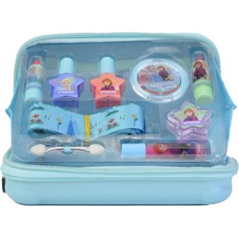 LipSmacker Frozen Estuche de Maquillaje Trav to go Beauty Case con Paleta de Sombras, Maquillaje para Labios y Uñas y Accesorios de Belleza Incluidos